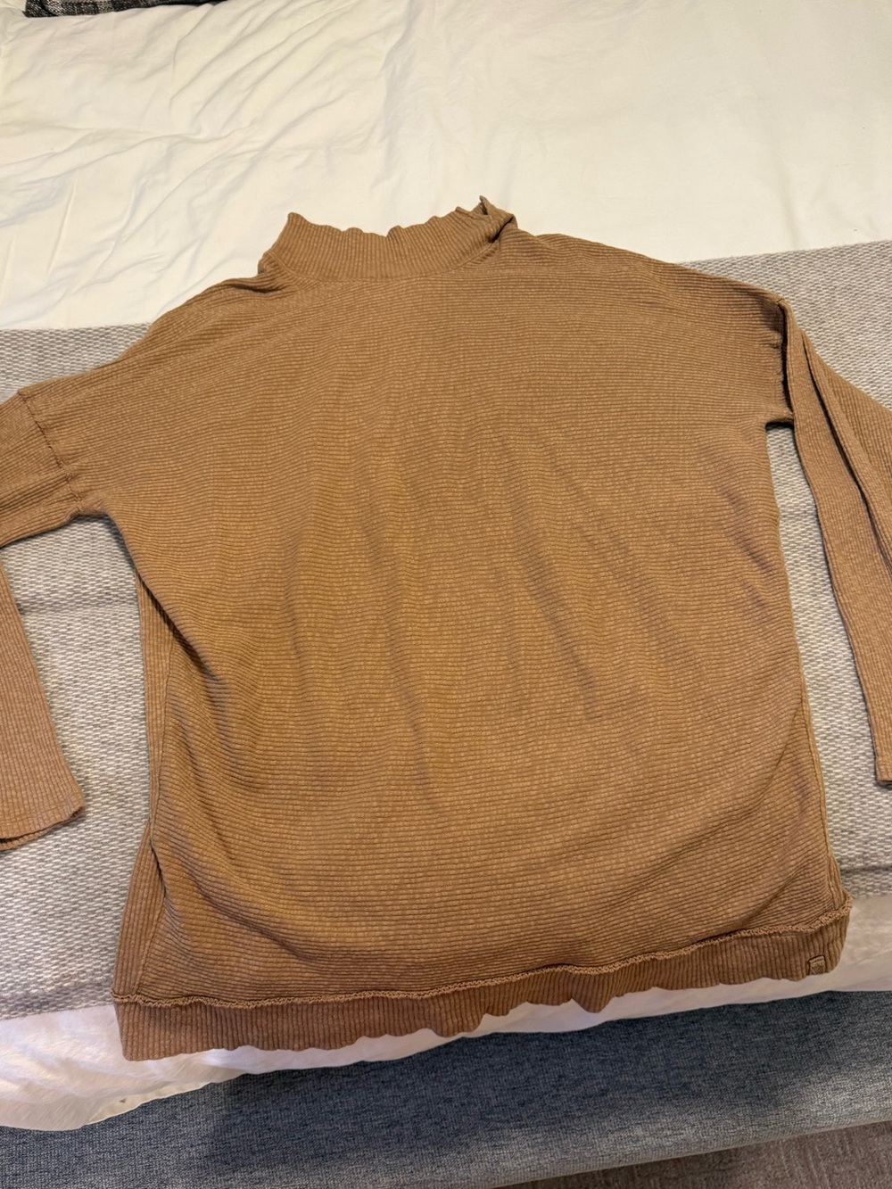 We The Free Ribbed Mock Neck Tunic - Brown